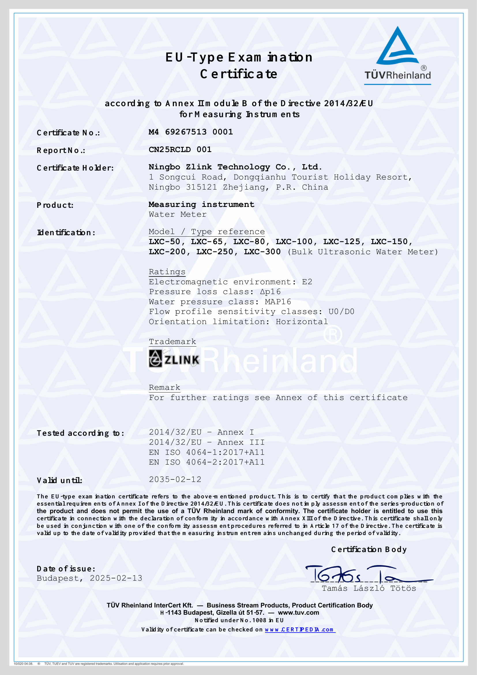 Certificado MID B